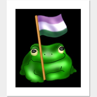 GenderQueer LGBTQ Frog Posters and Art